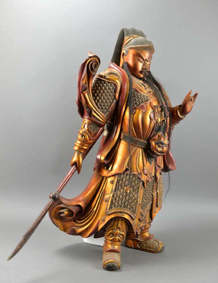 4清彩漆木雕关羽立像（1644年—1911年），现藏于山西博物院.jpg